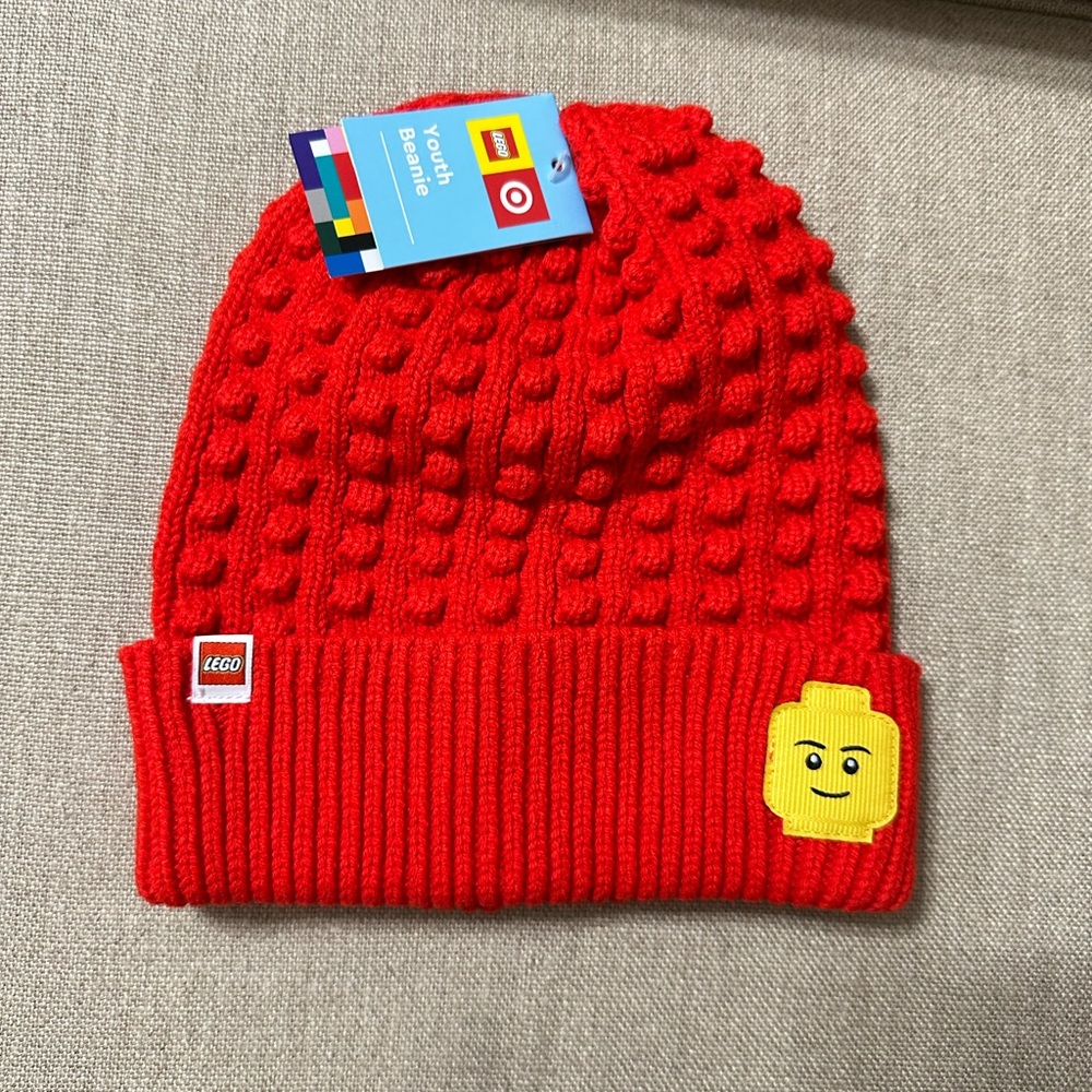 Red Lego x Target kids beanie hat